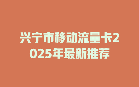 兴宁市移动流量卡2025年最新推荐