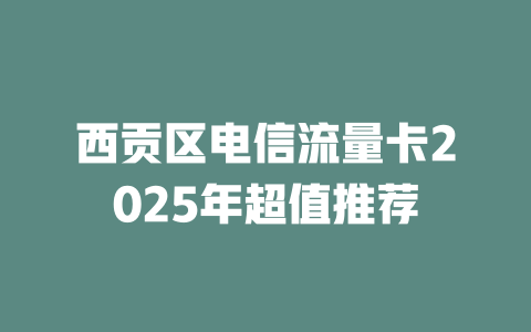 西贡区电信流量卡2025年超值推荐