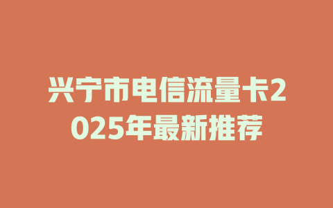 兴宁市电信流量卡2025年最新推荐