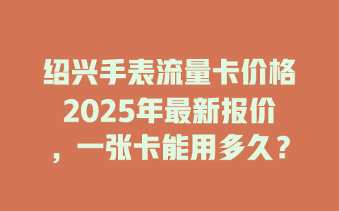 绍兴手表流量卡价格2025年最新报价，一张卡能用多久？