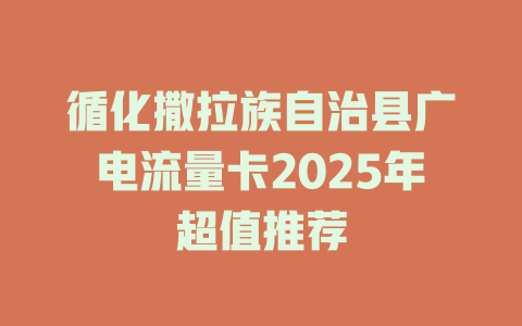 循化撒拉族自治县广电流量卡2025年超值推荐