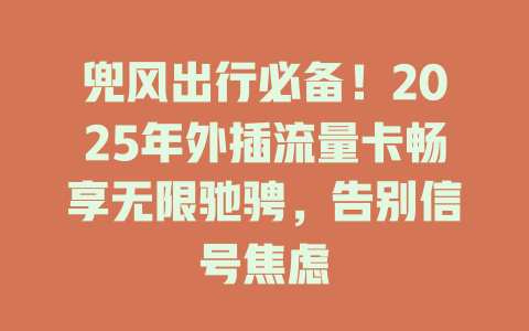 兜风出行必备！2025年外插流量卡畅享无限驰骋，告别信号焦虑