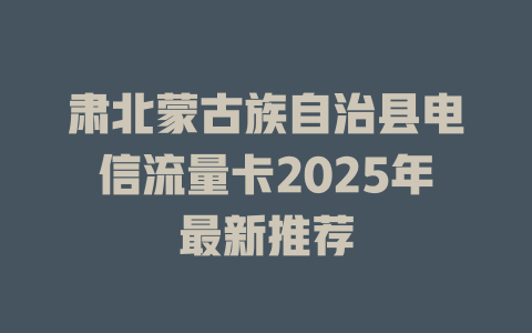 肃北蒙古族自治县电信流量卡2025年最新推荐