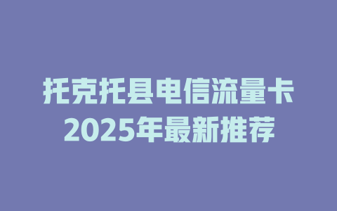 托克托县电信流量卡2025年最新推荐