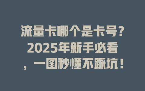 流量卡哪个是卡号？2025年新手必看，一图秒懂不踩坑！