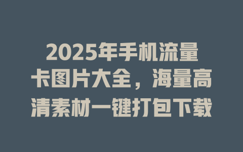 2025年手机流量卡图片大全，海量高清素材一键打包下载