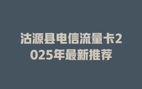 沽源县电信流量卡2025年最新推荐