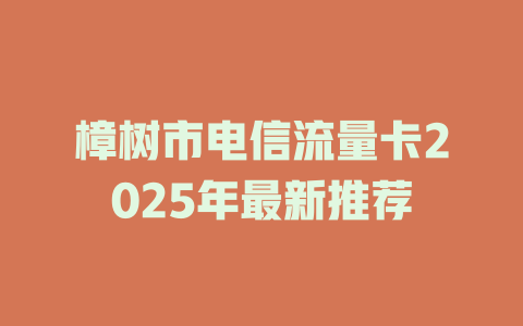 樟树市电信流量卡2025年最新推荐