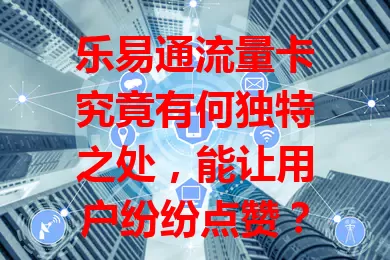 乐易通流量卡究竟有何独特之处，能让用户纷纷点赞？