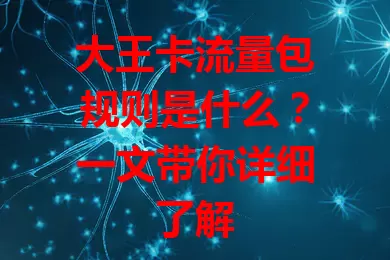 大王卡流量包规则是什么？一文带你详细了解