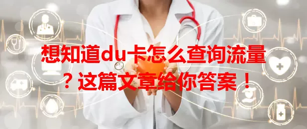 想知道du卡怎么查询流量？这篇文章给你答案！