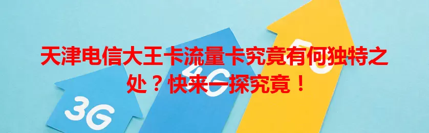 天津电信大王卡流量卡究竟有何独特之处？快来一探究竟！