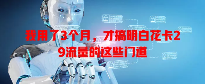 我用了3个月，才搞明白花卡29流量的这些门道