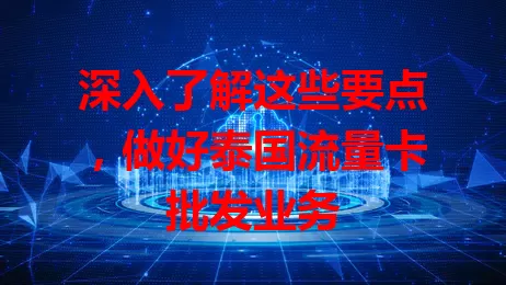 深入了解这些要点，做好泰国流量卡批发业务