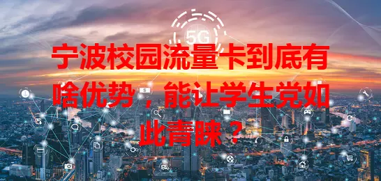 宁波校园流量卡到底有啥优势，能让学生党如此青睐？