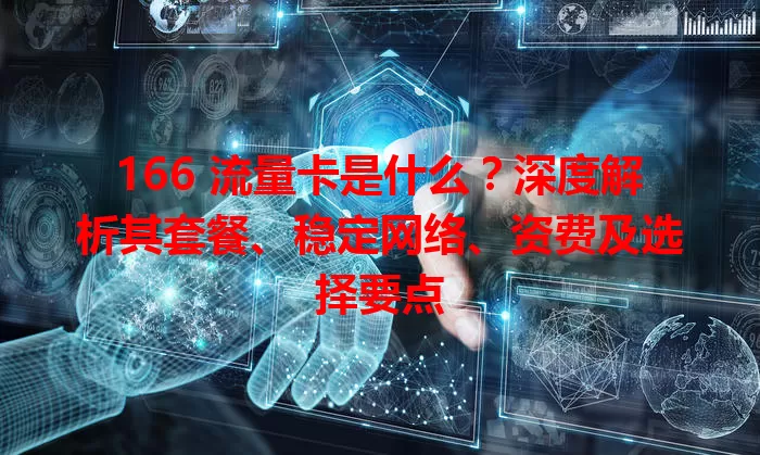 166 流量卡是什么？深度解析其套餐、稳定网络、资费及选择要点