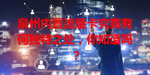 泉州内置流量卡究竟有何独特之处，你知道吗？
