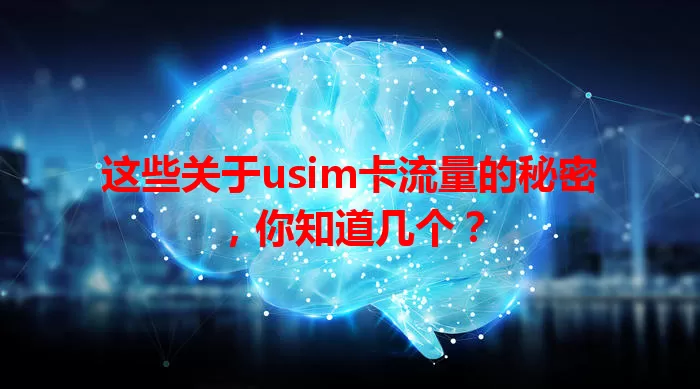 这些关于usim卡流量的秘密，你知道几个？