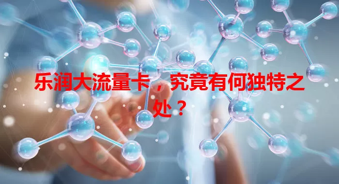 乐润大流量卡，究竟有何独特之处？