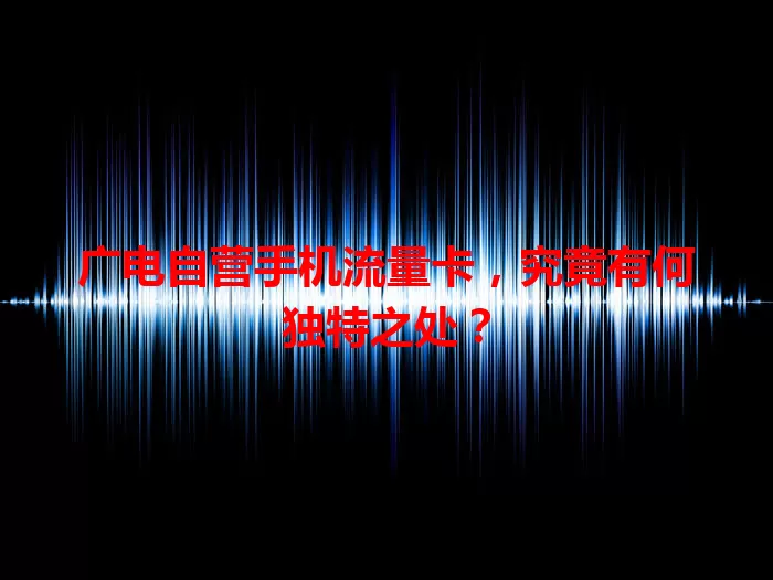 广电自营手机流量卡，究竟有何独特之处？