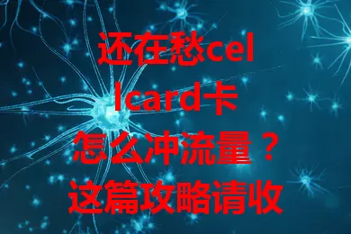 还在愁cellcard卡怎么冲流量？这篇攻略请收好！