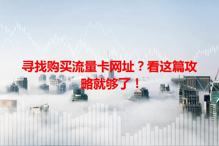 寻找购买流量卡网址？看这篇攻略就够了！