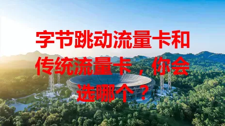字节跳动流量卡和传统流量卡，你会选哪个？