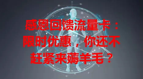 感恩回馈流量卡：限时优惠，你还不赶紧来薅羊毛？