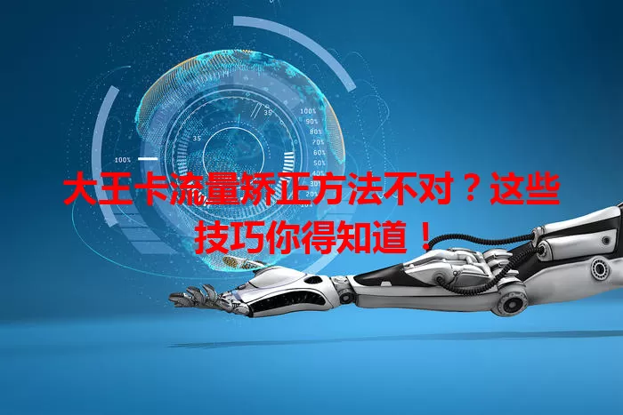 大王卡流量矫正方法不对？这些技巧你得知道！