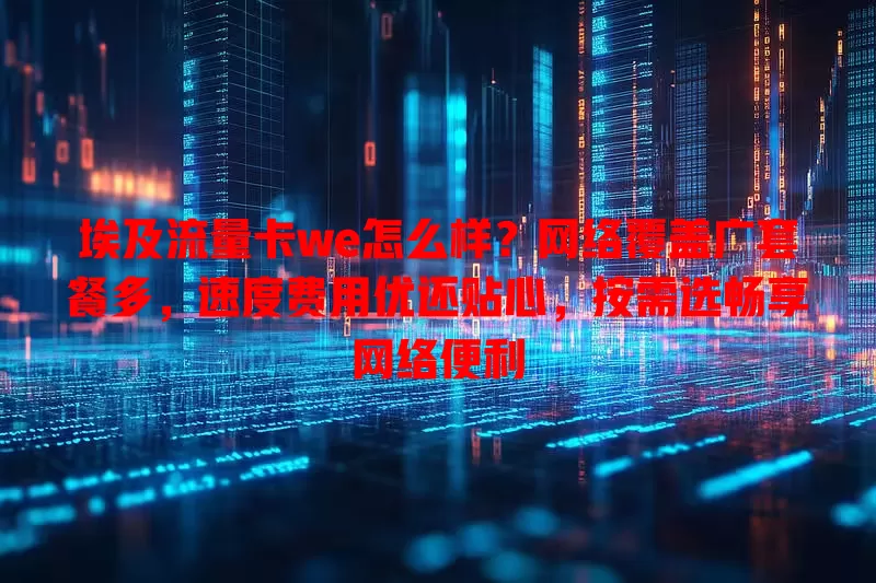 埃及流量卡we怎么样？网络覆盖广套餐多，速度费用优还贴心，按需选畅享网络便利