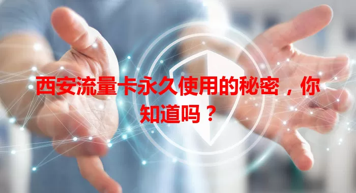 西安流量卡永久使用的秘密，你知道吗？