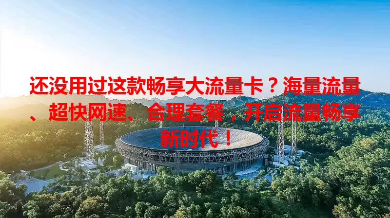 还没用过这款畅享大流量卡？海量流量、超快网速、合理套餐，开启流量畅享新时代！