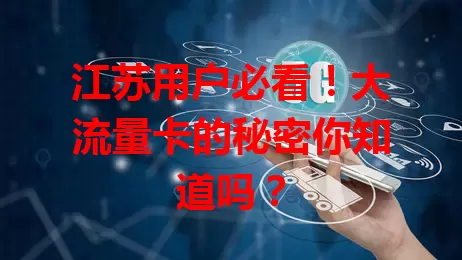 江苏用户必看！大流量卡的秘密你知道吗？