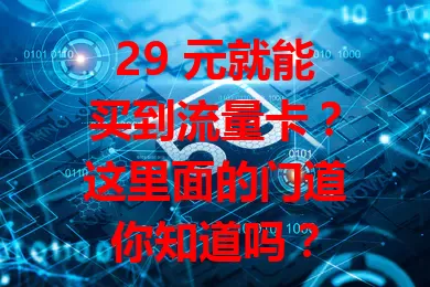 29 元就能买到流量卡？这里面的门道你知道吗？