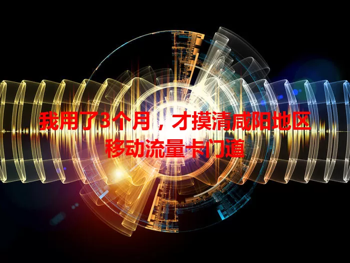 我用了3个月，才摸清咸阳地区移动流量卡门道