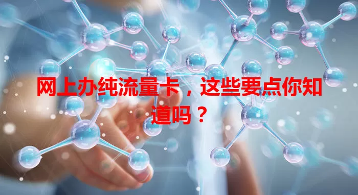 网上办纯流量卡，这些要点你知道吗？