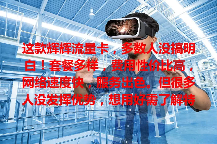 这款辉辉流量卡，多数人没搞明白！套餐多样，费用性价比高，网络速度快，服务出色。但很多人没发挥优势，想用好需了解特点用法，按习惯选套餐，遇问题找客服。