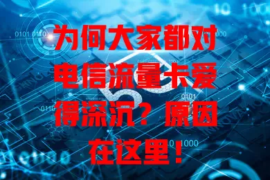 为何大家都对电信流量卡爱得深沉？原因在这里！