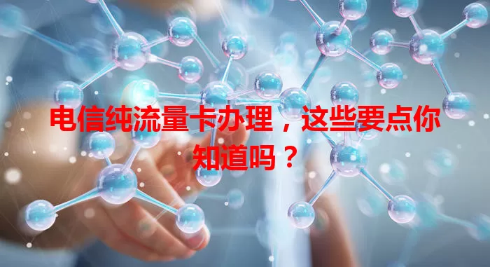 电信纯流量卡办理，这些要点你知道吗？
