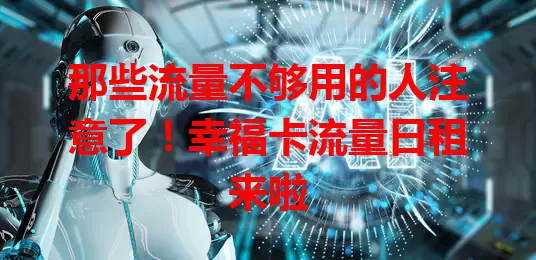 那些流量不够用的人注意了！幸福卡流量日租来啦