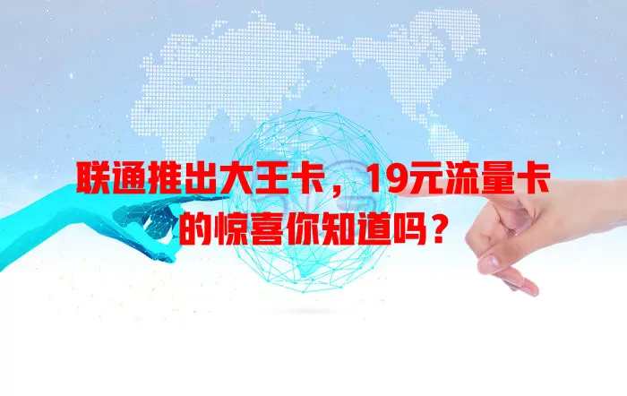联通推出大王卡，19元流量卡的惊喜你知道吗？
