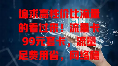 追求高性价比流量的看过来！流量卡99元套卡，流量足费用省，网络稳，不同运营商有差异，按需选，满足日常上网需求，是实惠流量解决方案