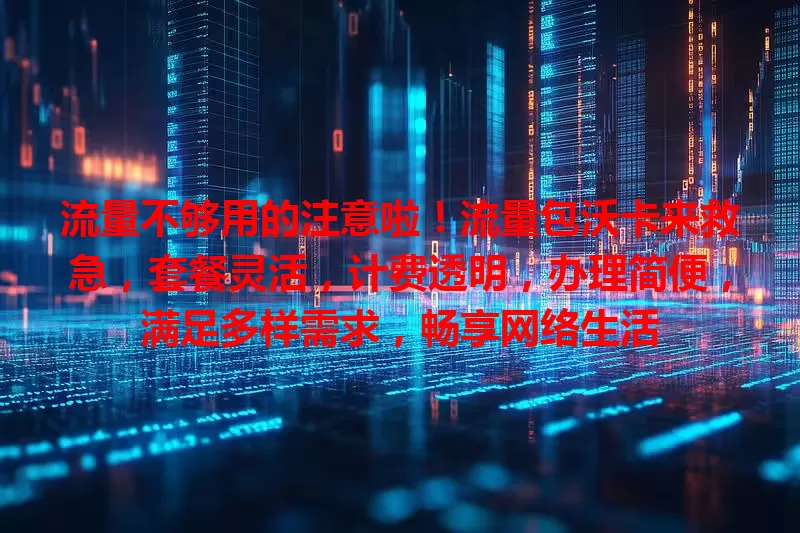 流量不够用的注意啦！流量包沃卡来救急，套餐灵活，计费透明，办理简便，满足多样需求，畅享网络生活