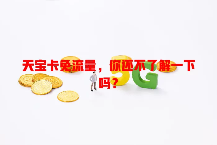 天宝卡免流量，你还不了解一下吗？