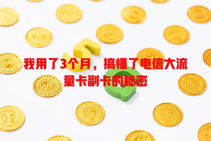 我用了3个月，搞懂了电信大流量卡副卡的秘密