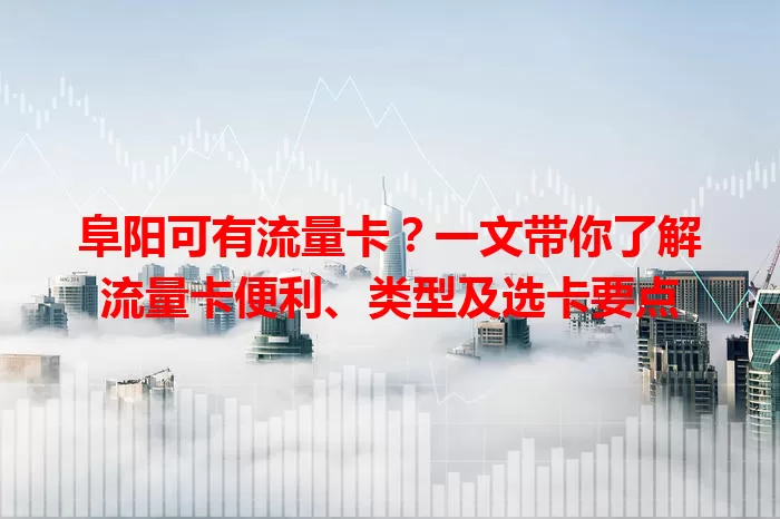 阜阳可有流量卡？一文带你了解流量卡便利、类型及选卡要点