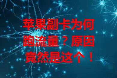 苹果副卡为何跑流量？原因竟然是这个！