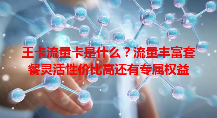 王卡流量卡是什么？流量丰富套餐灵活性价比高还有专属权益
