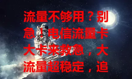 流量不够用？别急！电信流量卡大卡来救急，大流量超稳定，追剧旅行办公都不愁，按需选套餐还能享优惠，快来试试！
