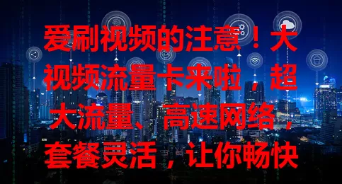爱刷视频的注意！大视频流量卡来啦，超大流量、高速网络，套餐灵活，让你畅快刷视频，体验全面升级